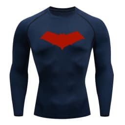 Summer Casual Run Compression T-Shirt Men Tops Bat Print Quick-Dry Fitness Gym Sportswear MMA Rashguard Jersey Workout Tee Male