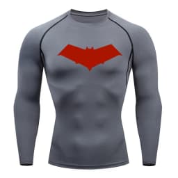 Summer Casual Run Compression T-Shirt Men Tops Bat Print Quick-Dry Fitness Gym Sportswear MMA Rashguard Jersey Workout Tee Male