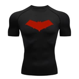 Summer Casual Run Compression T-Shirt Men Tops Bat Print Quick-Dry Fitness Gym Sportswear MMA Rashguard Jersey Workout Tee Male