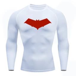 Summer Casual Run Compression T-Shirt Men Tops Bat Print Quick-Dry Fitness Gym Sportswear MMA Rashguard Jersey Workout Tee Male