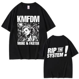 Rock Band Kmfdm Tour 97 Graphic Print T-shirt Summer Men Women Vintage Gothic Punk Streetwear Male Casual Pure Cotton T Shirts
