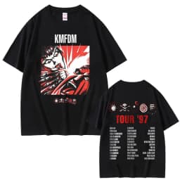 Rock Band Kmfdm Tour 97 Graphic Print T-shirt Summer Men Women Vintage Gothic Punk Streetwear Male Casual Pure Cotton T Shirts