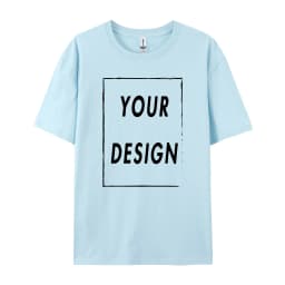 Custom 180GSM 100% Cotton Unisex T-Shirts - Add Your Logo/Photo/Slogan, Medium Thickness for Year-Round Wear