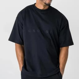 2026 CRONOS Minimalist T-Shirt, Letter Logo Print, Oversized Heavy Cotton Streetwear For Men Women Casual Summer Short Sleeve