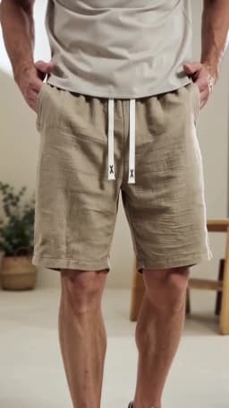 Men Linen Drawstring Waist Shorts Regular Fit Beach Resort Travel Daily Outdoor Vacation Casual Summer Walk Short Pants