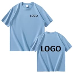 European Size 100% Pure Cotton Custom Men's T-Shirt Front and Back Logo Text Photos, Summer Breathable Short Sleeved Top2025
