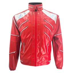 Punk Red Zipper Michael Casual Costumes America Fashion Style Jacket Outwear Imitation