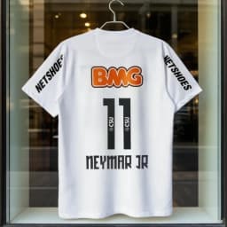 Classic Vintage 11-12 Santossi Family Cotton Football Jerseys Vintage Little Neymar Football Adults Men Women's Kids Wear Shirts