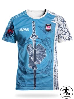 Japanese Style Soccer Jersey With Logo Design Breathable Quick-Dry For Sports Youths Japanese Culture Lovers Perfect Sports Gift