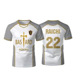 Blue Lock Anime Bastard Mnchen Jersey White Maillot Men's Football T-shirt Kaiser Isagi Cosplay Tops Breathable Sports Men Tees