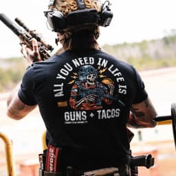 All You Need in Life Is Tacos Men's T-Shirt - Combat Iron Military T-shirt - Suitable for Sports Wear Pure Cotton