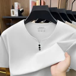 Mens Breathable Short Sleeve V Neck T Shirt Comfortable Fabric For All Day Comfort Casual Style And Everyday Wear