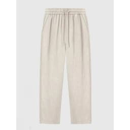 New Straight Casual Cotton Linen Pants Men Wide Leg Lightweight Baggy Cotton Sweatpants Male Sport Jogger Straight Work Trousers