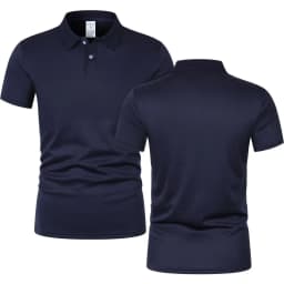 Solid color polo shirt ultra-light men's quick-drying breathable sweat-wicking shirt suitable for fitness gym and running