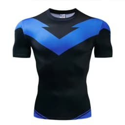 Red Nightwing Short Sleeve Compression Shirts Thanos 3D Printed T shirts Men NEW Crossfit Top For Male Fitness Clothing