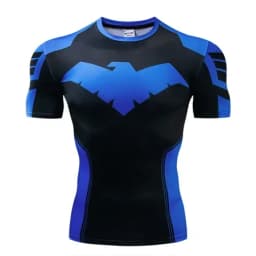 Red Nightwing Short Sleeve Compression Shirts Thanos 3D Printed T shirts Men NEW Crossfit Top For Male Fitness Clothing