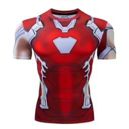 Red Nightwing Short Sleeve Compression Shirts Thanos 3D Printed T shirts Men NEW Crossfit Top For Male Fitness Clothing