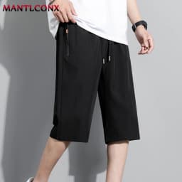 Fashion Sports Shorts Men New Comfortable Elastic Waist Shorts Male Breathable Quick Dry Men's Short Pants Men Bottom Black XXXL