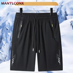 Fashion Sports Shorts Men New Comfortable Elastic Waist Shorts Male Breathable Quick Dry Men's Short Pants Men Bottom Black XXXL