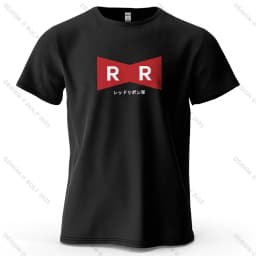 Red Ribbon Army Printed Men's T-Shirt 100% Cotton Oversized Anime Graphic Tees for Women Tops Tees Casual Streetwear