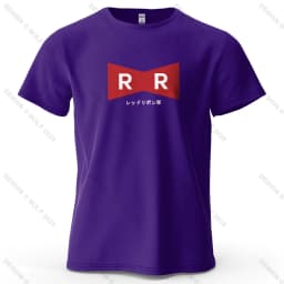 Red Ribbon Army Printed Men's T-Shirt 100% Cotton Oversized Anime Graphic Tees for Women Tops Tees Casual Streetwear