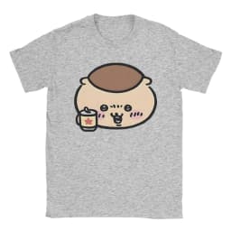 Chiikawas kurimanju T Shirt for Men Pure Cotton Awesome T-Shirt Crew Neck Tees Short Sleeve Clothing Plus Size