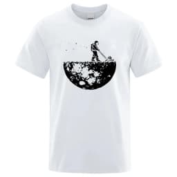 Men T-shirt High Quality Funny Cotton Blend Lunar Cleaner Printing Casual Cool Loose O-neck Male for MenT-shirt Hip Hop Tees