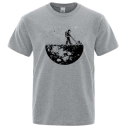 Men T-shirt High Quality Funny Cotton Blend Lunar Cleaner Printing Casual Cool Loose O-neck Male for MenT-shirt Hip Hop Tees