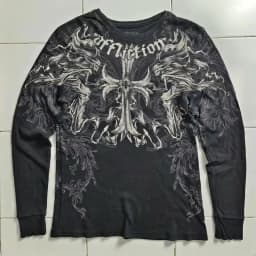 Fashionable Men's Autumn Personalized Skull Letter Print Micro Elastic Comfortable Long-Sleeved T-Shirt Outdoor Street Style Top