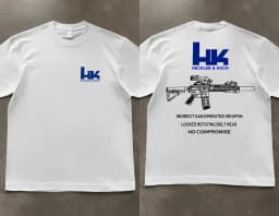 Unisex Tactical Rifle Blueprint Print T-Shirt Black Cotton Short Sleeve No Compromise Military Firearm Enthusiast Streetwear Tee