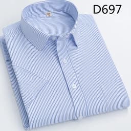 Summer thin men's business social short-sleeved shirt professional formal striped casual non-ironing breathable shirt slim fit