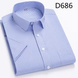 Summer thin men's business social short-sleeved shirt professional formal striped casual non-ironing breathable shirt slim fit