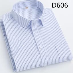 Summer thin men's business social short-sleeved shirt professional formal striped casual non-ironing breathable shirt slim fit