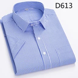 Summer thin men's business social short-sleeved shirt professional formal striped casual non-ironing breathable shirt slim fit