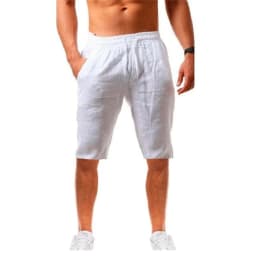 New Men's Shorts Pants Male Summer Breathable Solid Color Trousers Fitness Streetwear Lace up Bottoms
