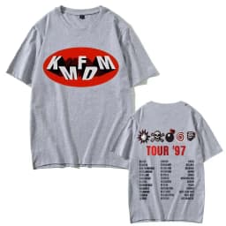 Rock Band Kmfdm Tour 97 Graphic Print T-shirt Summer Men Women Vintage Gothic Punk Streetwear Male Casual Pure Cotton T Shirts