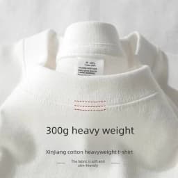 Summer 100% Cotton Men Women T Shirt 300 grams Heavyweight Round Neck Casual Shirt for Men Women Basic Tee