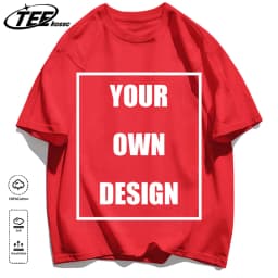 Men's Personalized T-shirt 100%Cotton Tee Custom Shirt Make Your Design Logo Text Men Women Design Your Gift Couple Tshirt