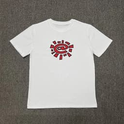 2026 Men Sun Roll Classic Basic Short Sleeve Beauty Trend High Street Summer Loose Cotton Couple T-shirt