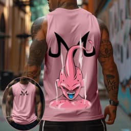Dragon Ball Anime Print Mens Pink Tank Top Streetwear Summer Fitness Casual Wear Muscle Fit Cartoon Summer 3D Printed Tank Top