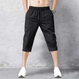 Summer Cropped Trousers for Men, Ice-Feel Breathable Stretch Trousers, Casual Versatile Shorts