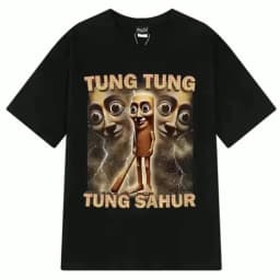 Tung Sahur Graphic Printed T-Shirt Men Summer Casual Loose Fashion Funny Round Neck Short Sleeve Tops Clothing T-shirt Unisex