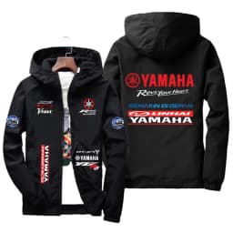 Men's Thin Windbreaker Jacket with YAMAHA Logo, Suitable for Sports, Leisure, Outdoor and Fishing, Windproof, UV Protection, Cas
