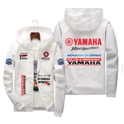 Men's Thin Windbreaker Jacket with YAMAHA Logo, Suitable for Sports, Leisure, Outdoor and Fishing, Windproof, UV Protection, Cas