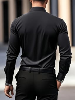 Spring and Summer Collection: White Long-Sleeved Business Formal Shirt (Suitable for Brides and Matrons of Honor) Men's Long-