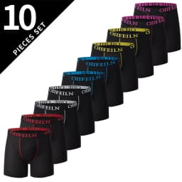 10 Pieces /5 Pieces Multi-Color Combination Men's Fashion Casual Sports Underwear Joker Comfortable Basic Teenagers Plus Size Sh