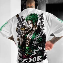 Anime One Piece Luffy Zoro Cotton Graphic T-shirt Men Women Streetwear Short Sleeve Loose Casual Top Summer Trendy Daily Wear
