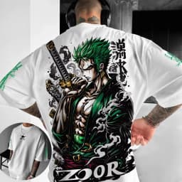 Anime One Piece Luffy Zoro Cotton Graphic T-shirt Men Women Streetwear Short Sleeve Loose Casual Top Summer Trendy Daily Wear