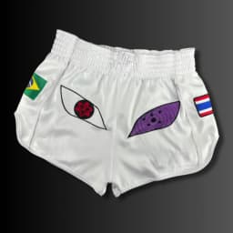 New White Sharingan 3D Cartoon Muay Thai Shorts Men Oversized Quick-dry MMA Sports Shorts Octagonal Cage Fighting Night Shorts