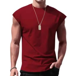 2026 Men's Loose Fit round Neck Short Sleeve T-Shirt Casual Breathable Summer Sports Basic Vest for Comfortable Wear